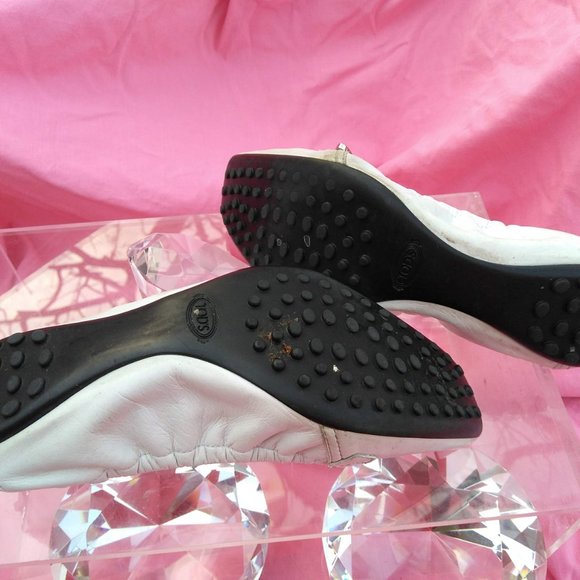 TOD'S GOMMINO DRIVING SHOES IN LEATHER - WHITE 7 - Picture 3 of 5